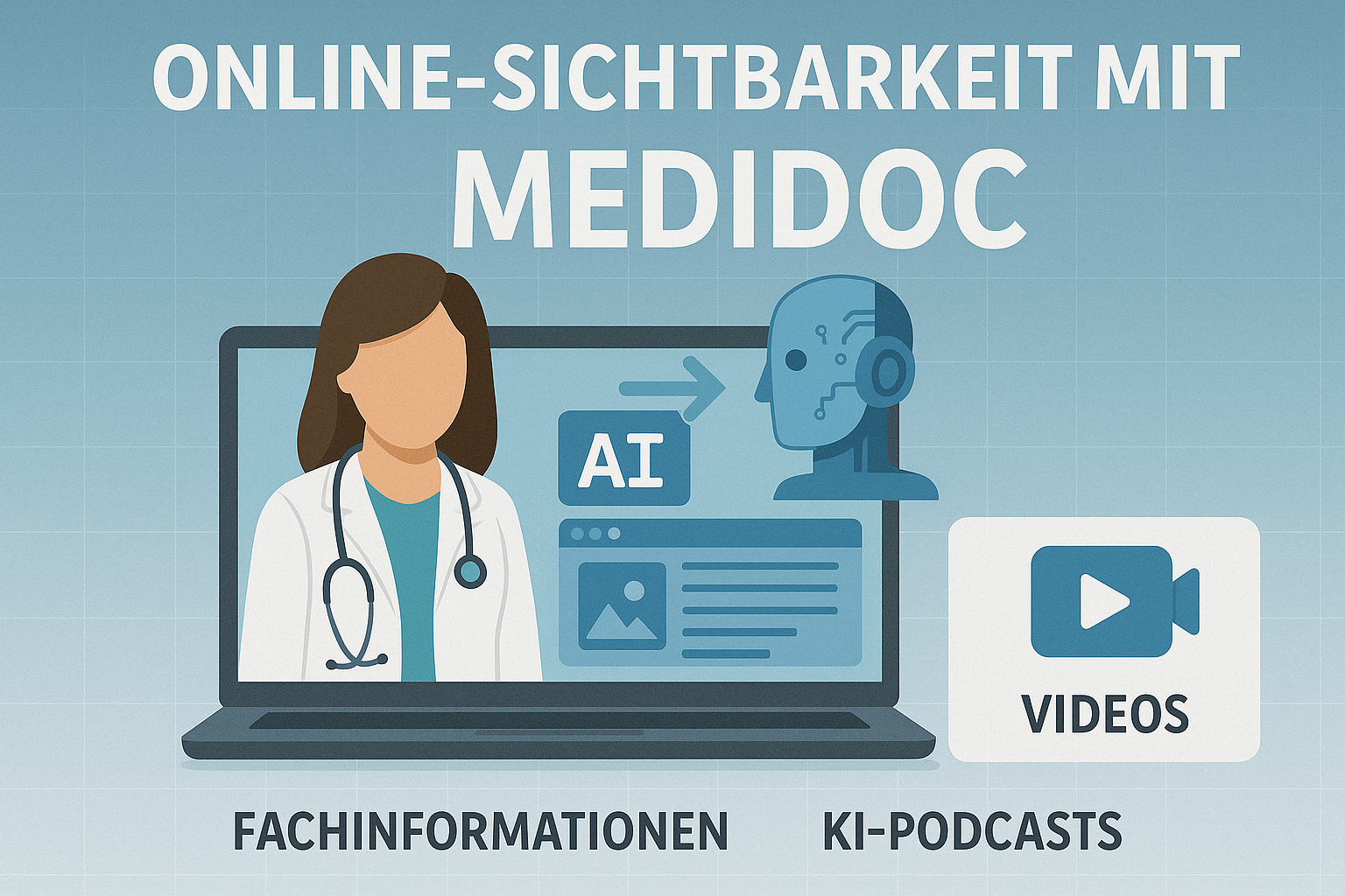 Ihr Auftritt ihre Gesundheitsdienstleistung auf Medidoc: Digitale Sichtbarkeit für Ihre Praxis, Ihre Gesundheits- oder Pflegeeinrichtung.